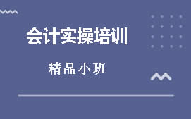 扬州邗江区会计实操培训班