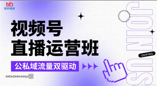 深圳福田区视频号直播运营培训班